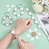 4Pcs Alloy Heat Transfer Blank Link Bracelet Making FIND-PH0024-43-3