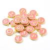 Initial Letter A~Z Alphabet Enamel Charms ENAM-Q437-14-2
