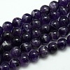Natural Amethyst Round Bead Strands G-L170-12mm-02-1