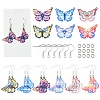 DIY Butterfly 430 Stainless Steel Etched Metal Embellishments Dangle Earring Jewelry Making Kits DIY-FS0007-46-1