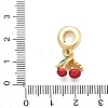 Brass Enamel European Dangle Charms KK-Q055-01G-3