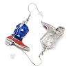 Independence Day Theme Alloy Enamel Dangle Earrings for Women EJEW-F335-01P-02-2