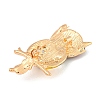 Owl Shape Alloy Enamel Brooch JEWB-U006-09KCG-2