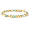 Natural Amazonite Beaded Stretch Bracelets TU5709-11-1