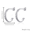 Fashionable gold and steel color stainless steel mirror polished irregular earrings AG8870-4-1