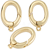 6Pcs Rack Plating Brass Spring Gate Rings KK-SC0006-48G-01-6