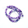 Synthetic Ocean White Jade Beads Strands G-L019-6mm-04-2