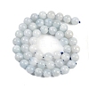 Natural Aquamarine Round Bead Strands G-I155-02-8mm-4