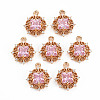 Rack Plating Brass Micro Pave Clear Cubic Zirconia Pendants X-KK-T060-61-RS-4
