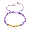 Polyester Cord Braided Bead Bracelets for Women BJEW-L698-01G-04-4