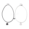 2Pcs 2 Colors Lovers Couples Magnetic Buckle Necklaces NJEW-TA00175-2