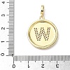 Brass Micro Pave Clear Cubic Zirconia Pendants KK-L253-17G-W-3