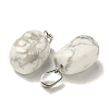 Natural Howlite Pendants G-Z067-03P-08-3