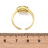 Brass Micro Pave Clear Cubic Zirconia Cuff Rings for Women RJEW-U043-16G-5