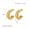 304 Stainless Steel Arch Stud Earrings FU7272-1-4