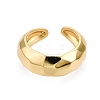 Brass Open Cuff Rings for Women X-RJEW-D016-08G-1