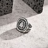 Stainless Steel Rune Words Viking Amulet Finger Ring PW-WG37249-04-3