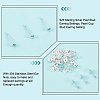 DICOSMETIC 40Pcs 925 Sterling Silver Post Stud Earring Settings STER-DC0001-03-4