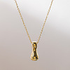 Brass Chunky Initial Pendant Necklaces WG97A63-09-1