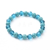 Synthetic Turquoise Beads Stretch Bracelets BJEW-JB05003-2