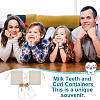 Transparent Glass My First Curl and My First Tooth Book Keepsake Bottle AJEW-FG00016-5