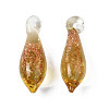 Handmade Gold Sand Lampwork Pendants LAMP-S194-023C-2