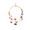 Alloy and Resin Shell 3 Layered Starfish Shell Shaped Necklaces FS-WGB8379-01-5