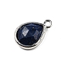 Natural Dyed Lapis Lazuli Faceted Pendants G-U019-05P-07-2