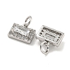 Brass Micro Pave Clear Cubic Zirconia Pendants KK-P275-31P-2