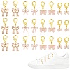 24Pcs 4 Styles Bowknot Alloy Enamel Shoes Charms HJEW-CP00021-1