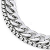 304 Stainless Steel Curb Chains Bracelets BJEW-S156-01P-3