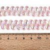 Electroplate Transparent Glass Beads Strands EGLA-N057-01A-06-4