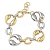 304 Stainless Steel Irregular Oval Link Chain Bracelets for Women BJEW-D456-05GP-01-4