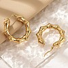 304 Stainless Steel Polygon Hoop Earrings EJEW-Q011-13G-4