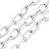 304 Stainless Steel Textured Oval Link Chains CHS-K017-01P-1