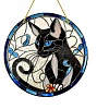 Cat Acrylic Window Hanging Ornaments PW-WG0BCCA-01-5