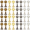 400Pcs 4 Colors Alloy Snap Rivet Butt Screw FIND-GF0009-29-7