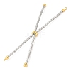 Adjustable Round Braided Microfiber Leather Cord Bracelet Making KK-CBAC260-01G-24-2