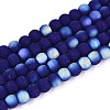 Frosted Opaque Glass Beads Strands LS-GLAA-T032-P4mm-MBB03-1
