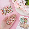100Pcs 10 Colors Acrylic Charms PALLOY-HY00046-3