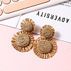 Bohemian Style Raffia Dangle Stud Earrings FS-WGA49F5-08-1
