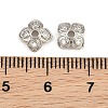 Brass Micro Pave Clear Cubic Zirconia Bead Caps CU-CBA6A75-26P-3