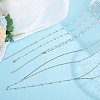 2Pcs 2 Styles Zinc Alloy with ABS Imitation Pearl Body Chain for Women AJEW-HY0002-12-4