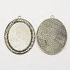 Tibetan Style Zinc Alloy Pendant Cabochon Settings X-TIBEP-M004-06-RS-2