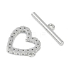 Brass Micro Pave Clear Cubic Zirconia Toggle Clasps KK-K391-07P-3