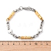 201 Stainless Steel Byzantine Chain Bracelets BJEW-B078-159GP-3