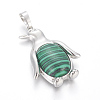 Synthetic Malachite Pendants G-L512-A20-2