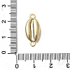 Brass Shell Shape Connector Charms KK-H529-11G-3