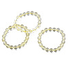 Synthetic Citrine Beaded Stretch Bracelets BJEW-Q692-48A-2