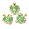 Brass Micro Pave Cubic Zirconia Pendants KK-K385-58G-2